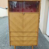 Secretary chest of drawers vintage light wood year 50 60