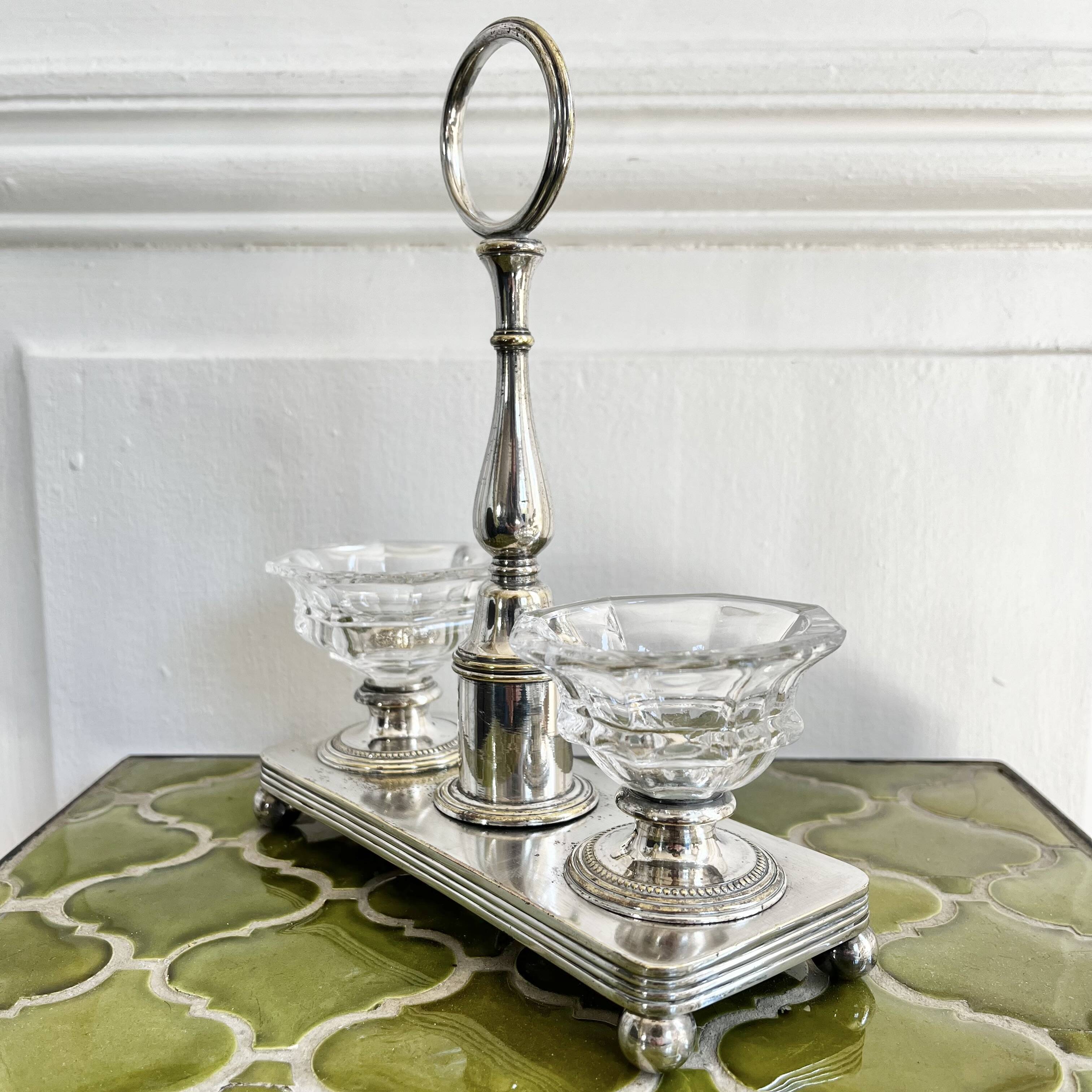 Double salt cellar signed Christofle