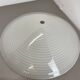 Modernist Stilnovo Style Metal glass Ceiling Flushmount Light, Italy 1950s