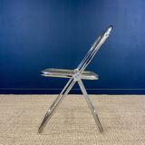 Pair of PLIA chairs by Giancarlo Piretti for Castelli Italy 1970s