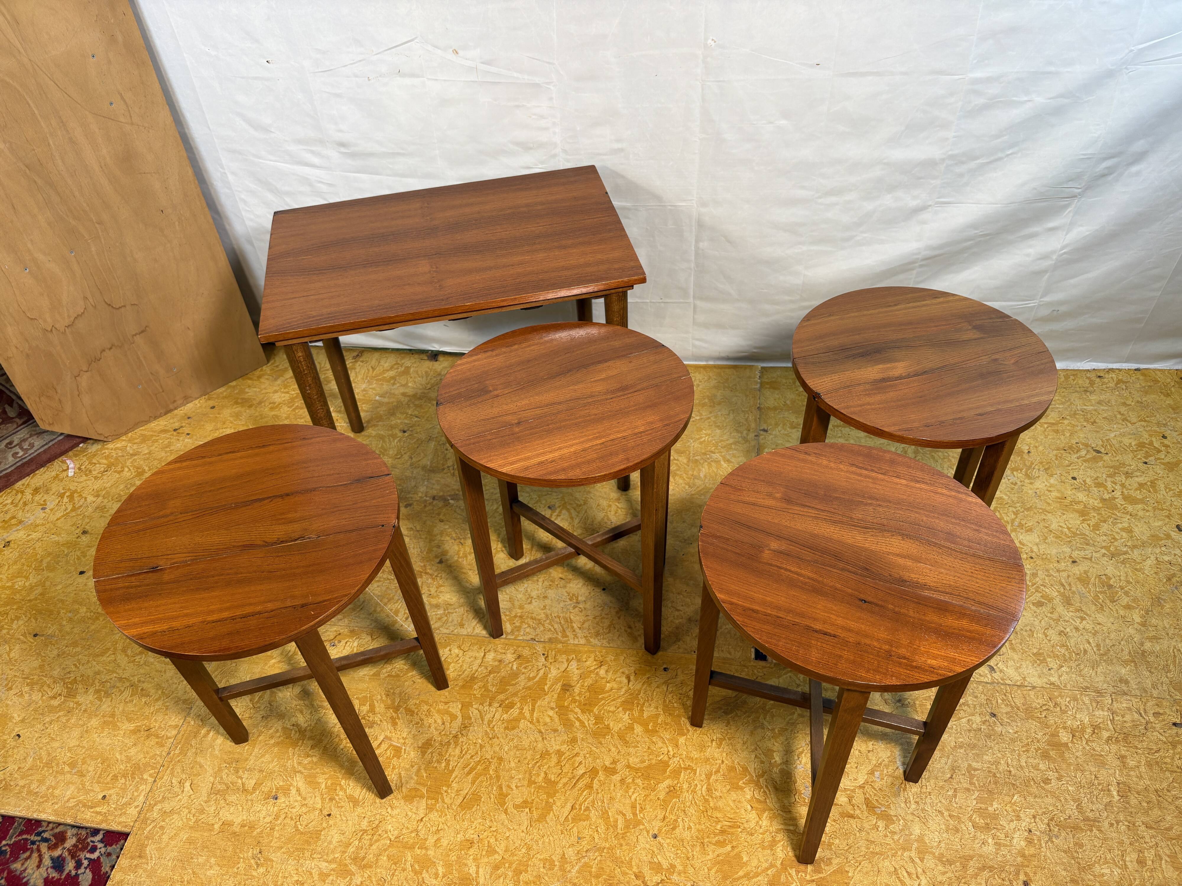 Mid-Century Retro Vintage Teak Nest of Tables by Poul Hundevad 1960  Iconic