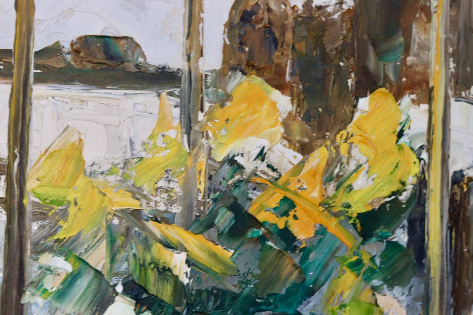 "Yellow Flowers by a Window" by T. Stenbäck