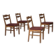 1960s, set of 4 pcs Danish dining chairs, furniture wool, solid oak wood.