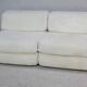 Sofa formed by 2 heaters. Foam, velvet "cream". Steiner. France, Circa 1970