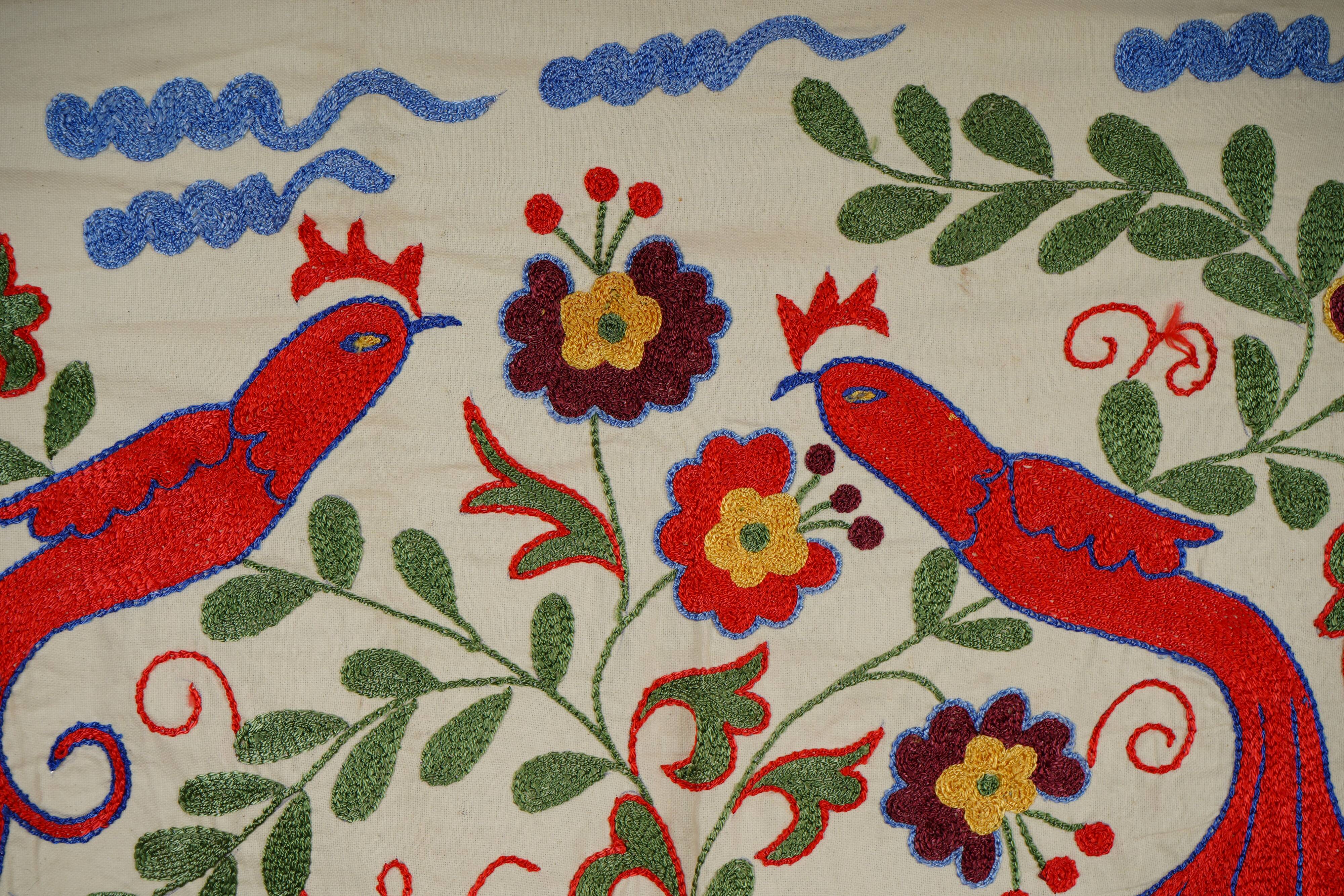 Vintage Turkish rug hand-knotted 44x96 cm