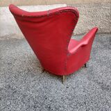 Isa bergamo - fauteuil - pieds moulés sous pression en laiton