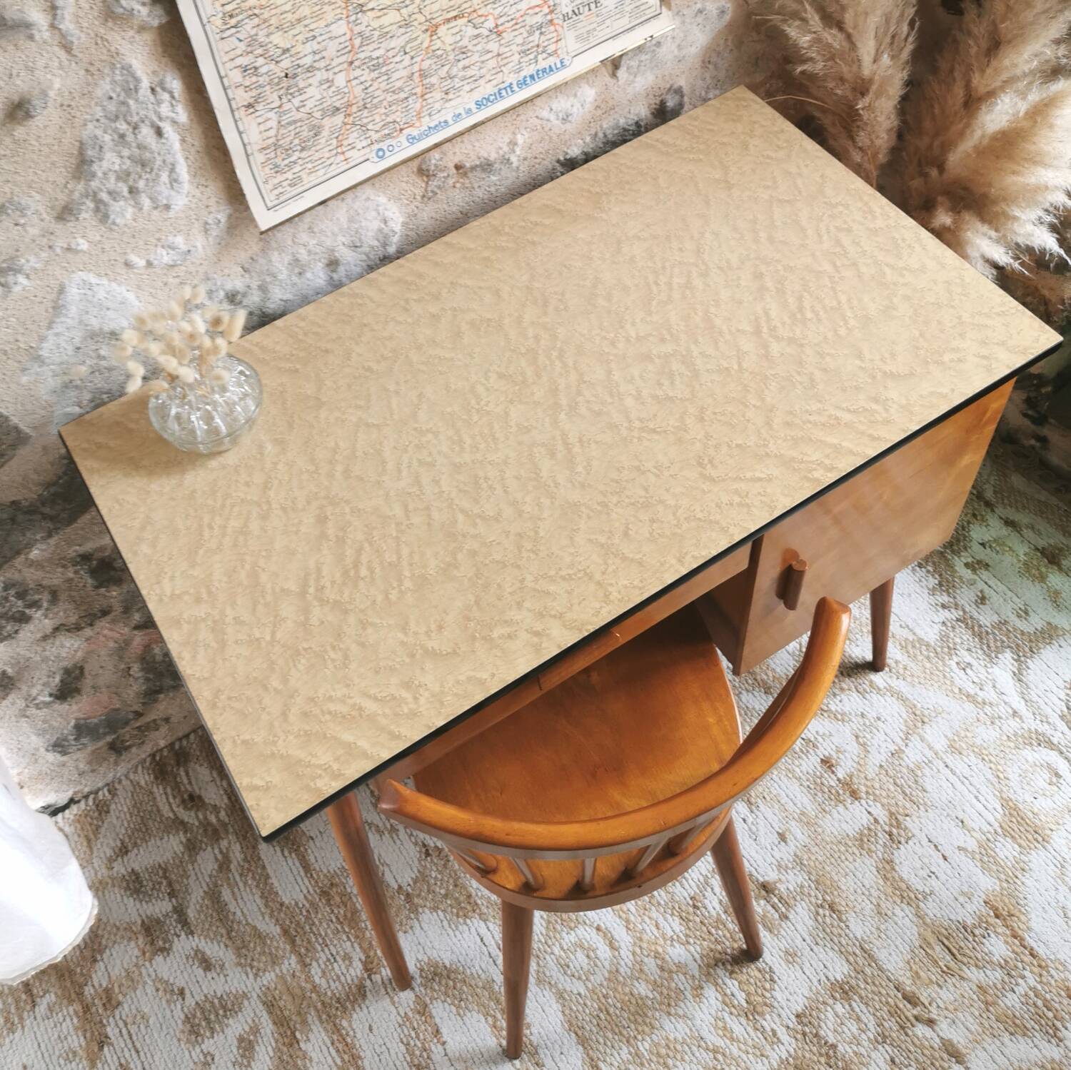 Baumann Vintage Desk and Chair 1960