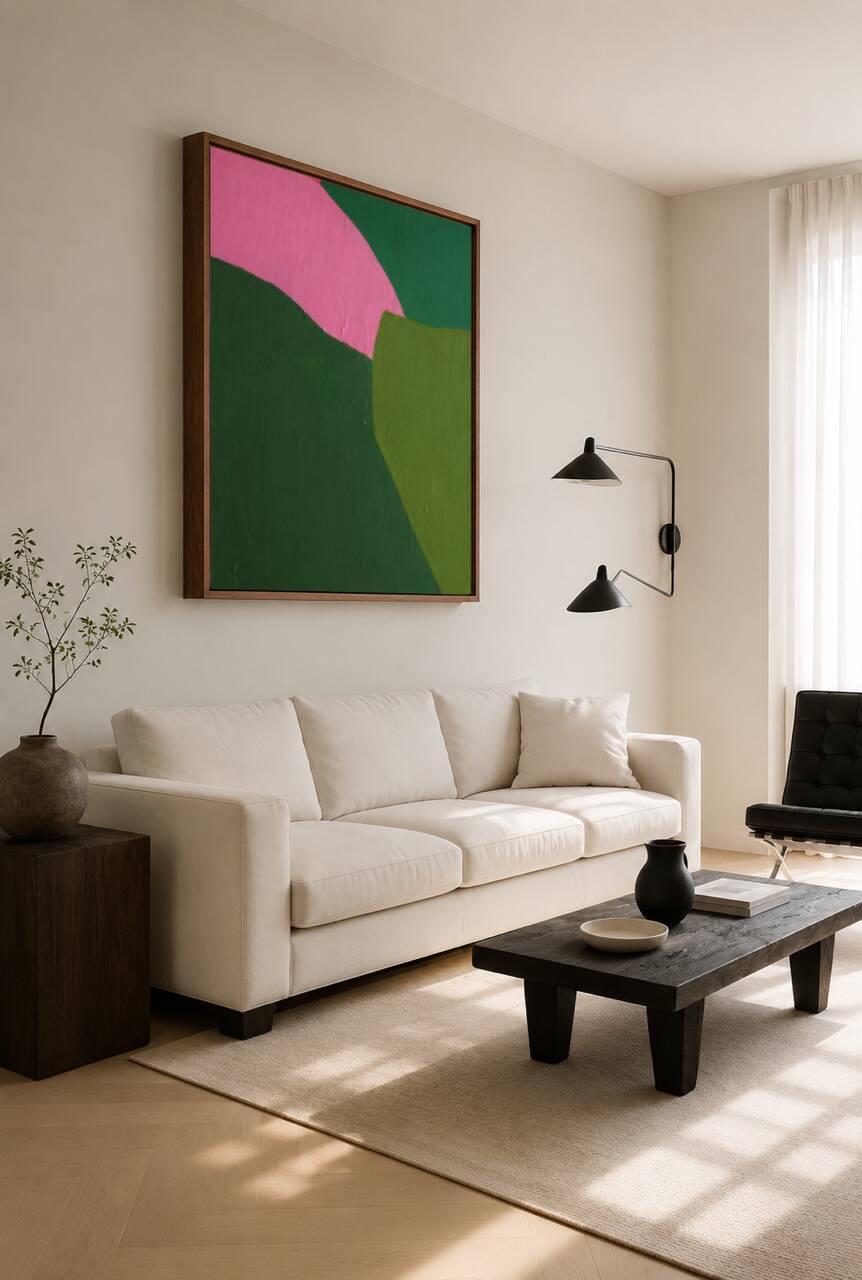 Colourful abstract on canvas 'catch a glimpse of the field'