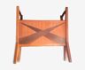 Scandinavian-style vintage wood-style vinyl holder