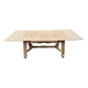 Table à manger extensible Louis XIII décapée en chêne années 50