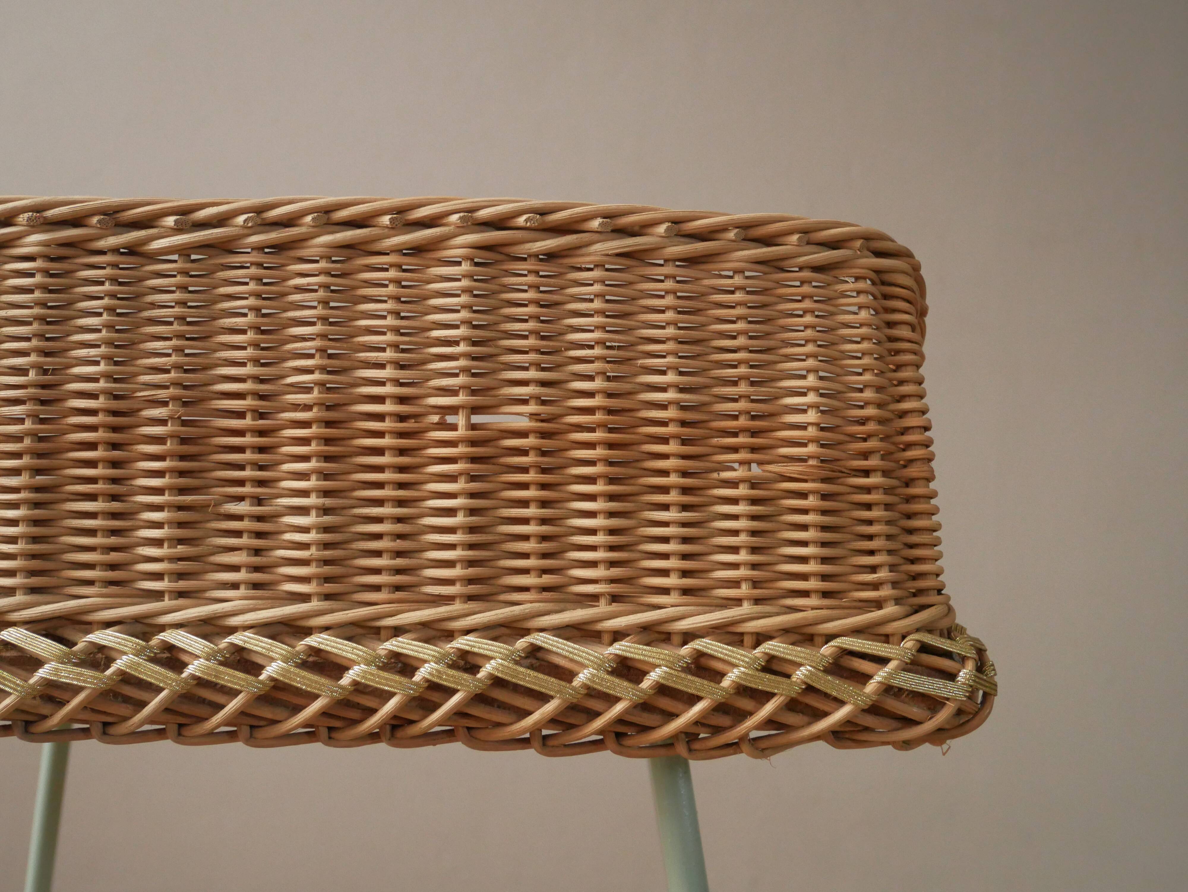 Wicker bedside table