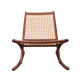 Rocking chair de style Fredrik Kayser des années 50 en teck.