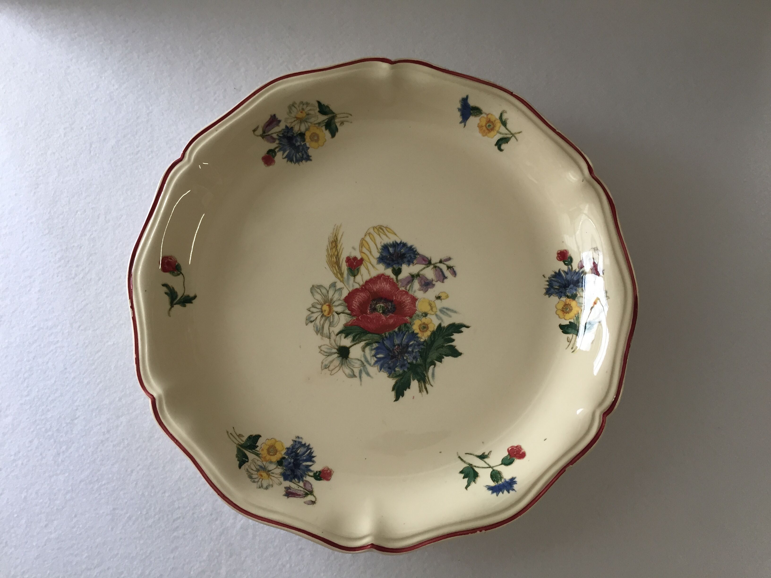 Old serving dish digoin sarreguemines model agreste