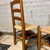 Set of 6 vintage brutalist chairs