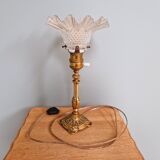 Table lamp in gilded bronze, late 19th / early 20th