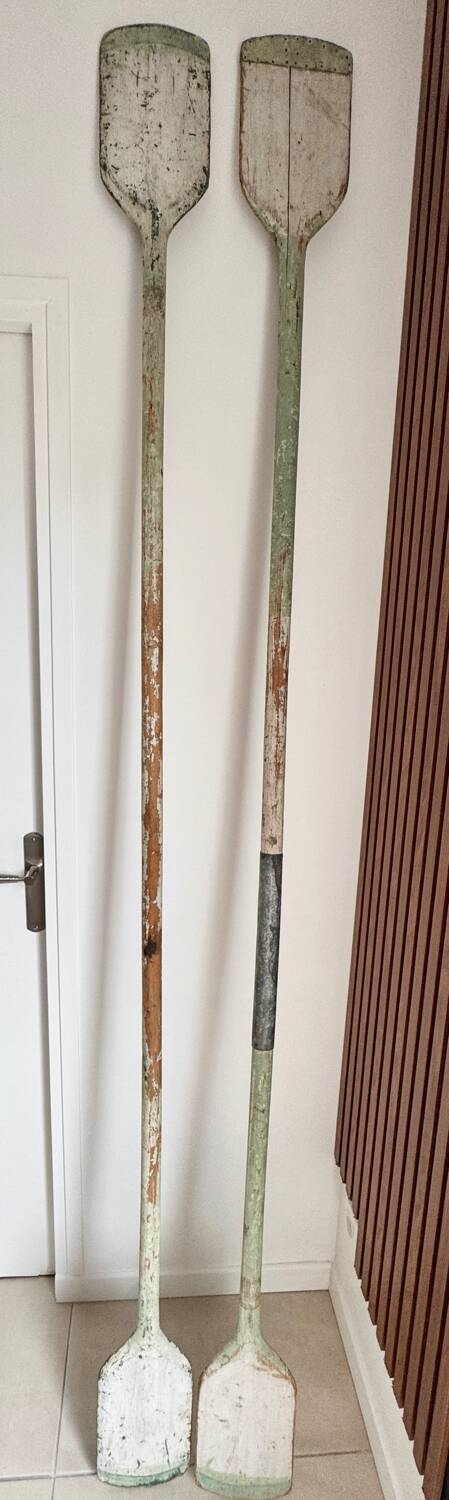 Ancien lot de trois rames en bois vintage