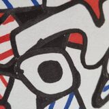 Sérigraphie d’après Jean Dubuffet, encadrée, années 70, 31 x 25 cm