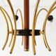 Lustre vintage en laiton et bois