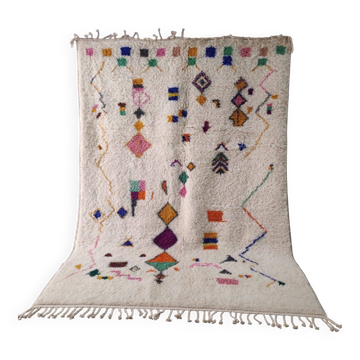 Large Colorful Abstract Moroccan Rug with Berber Symbols 300x200cm
