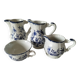Trio of jugs and cup Sarreguemines Lancaster decoration