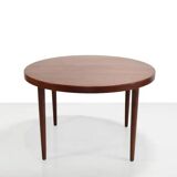 Round Rosewood dining table by Kai Kristiansen, 1960s