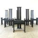 Post modern high back dining chairs, set of 6, 1970s
