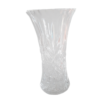 Old vase in chiseled crystal