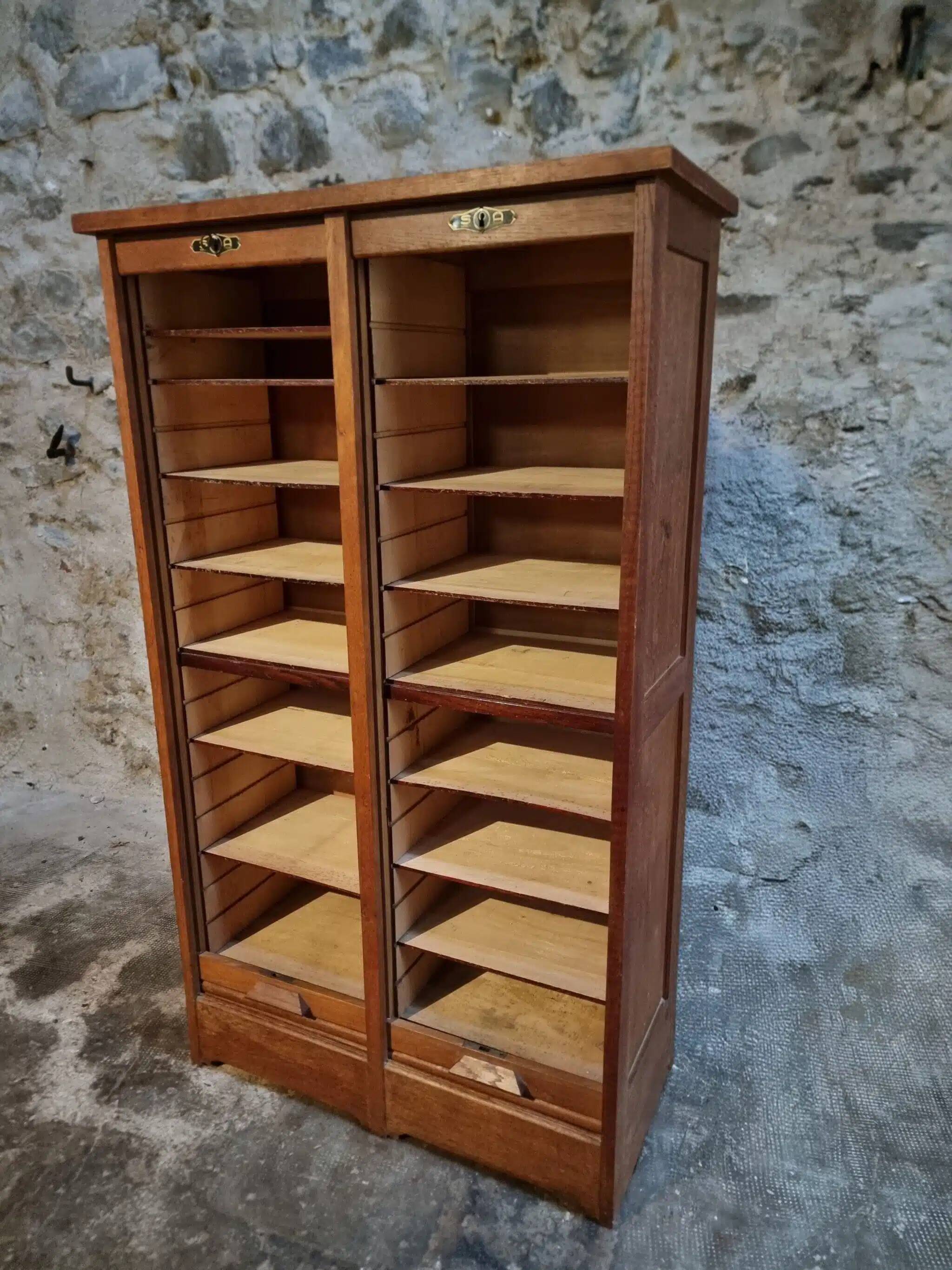 Vintage drum cabinet in French oak from the 1930s.