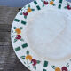 Compotier en céramique Gien blanc à motifs de fruits
