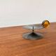 Brutalist Scandinavian candle holder in metal and glass by Gunnar Ander for Ystad, 1960s.