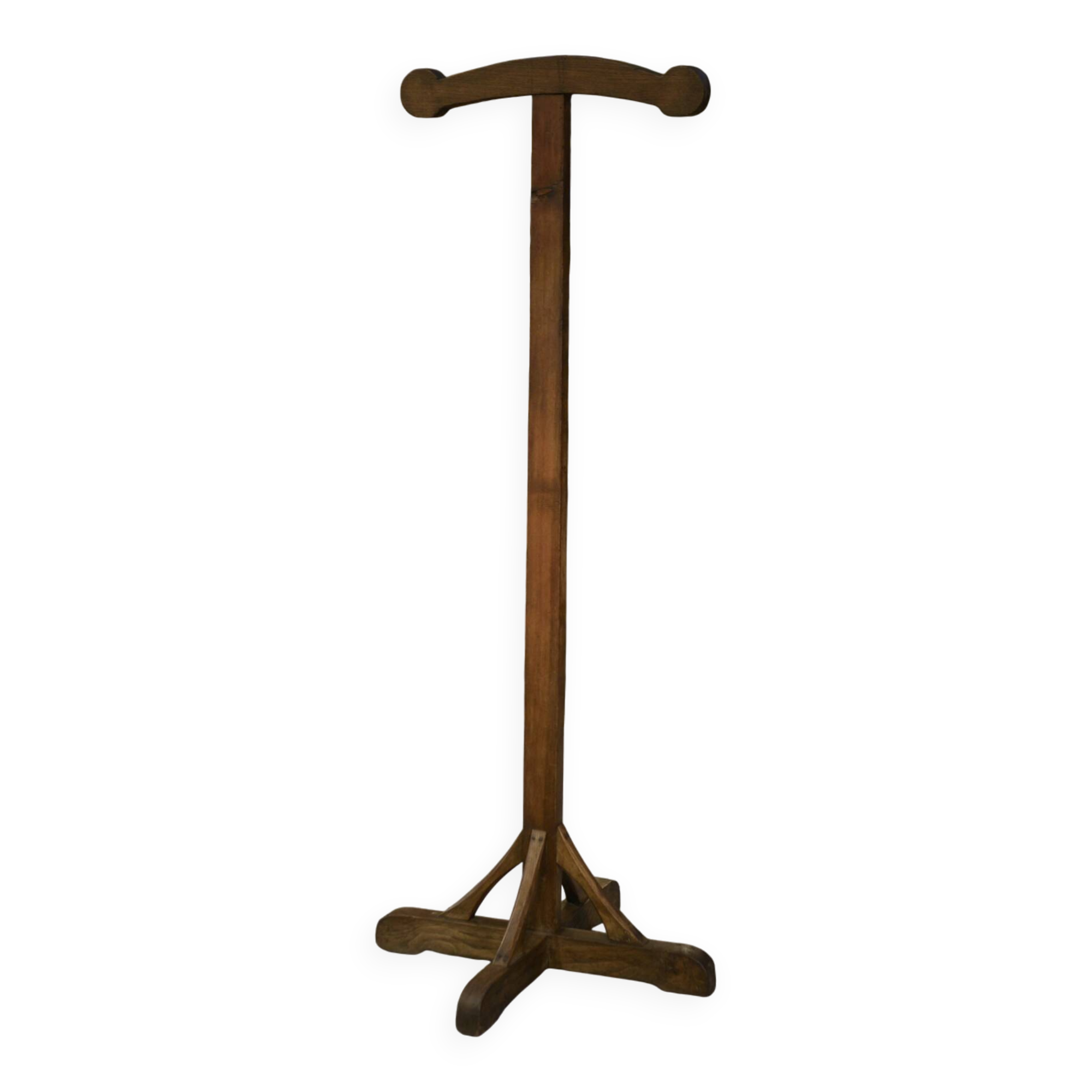 Coat rack in elm and pine from the 1950s.