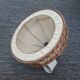 Fabric and rattan pendant light