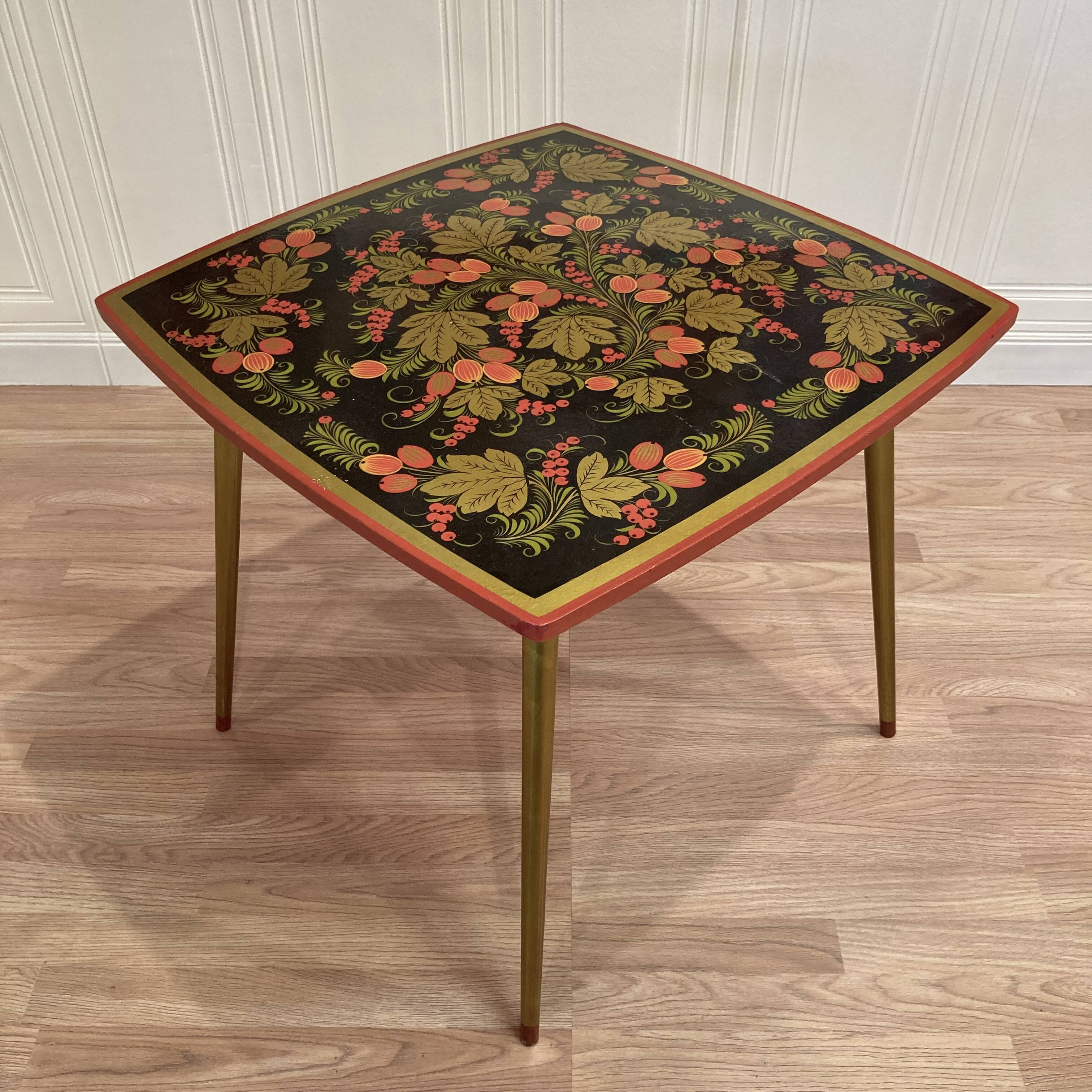 Pair of wooden tables, 1950s design.