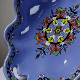 Vintage Chartres model faience and enamel pocket bowl from Longwy.
