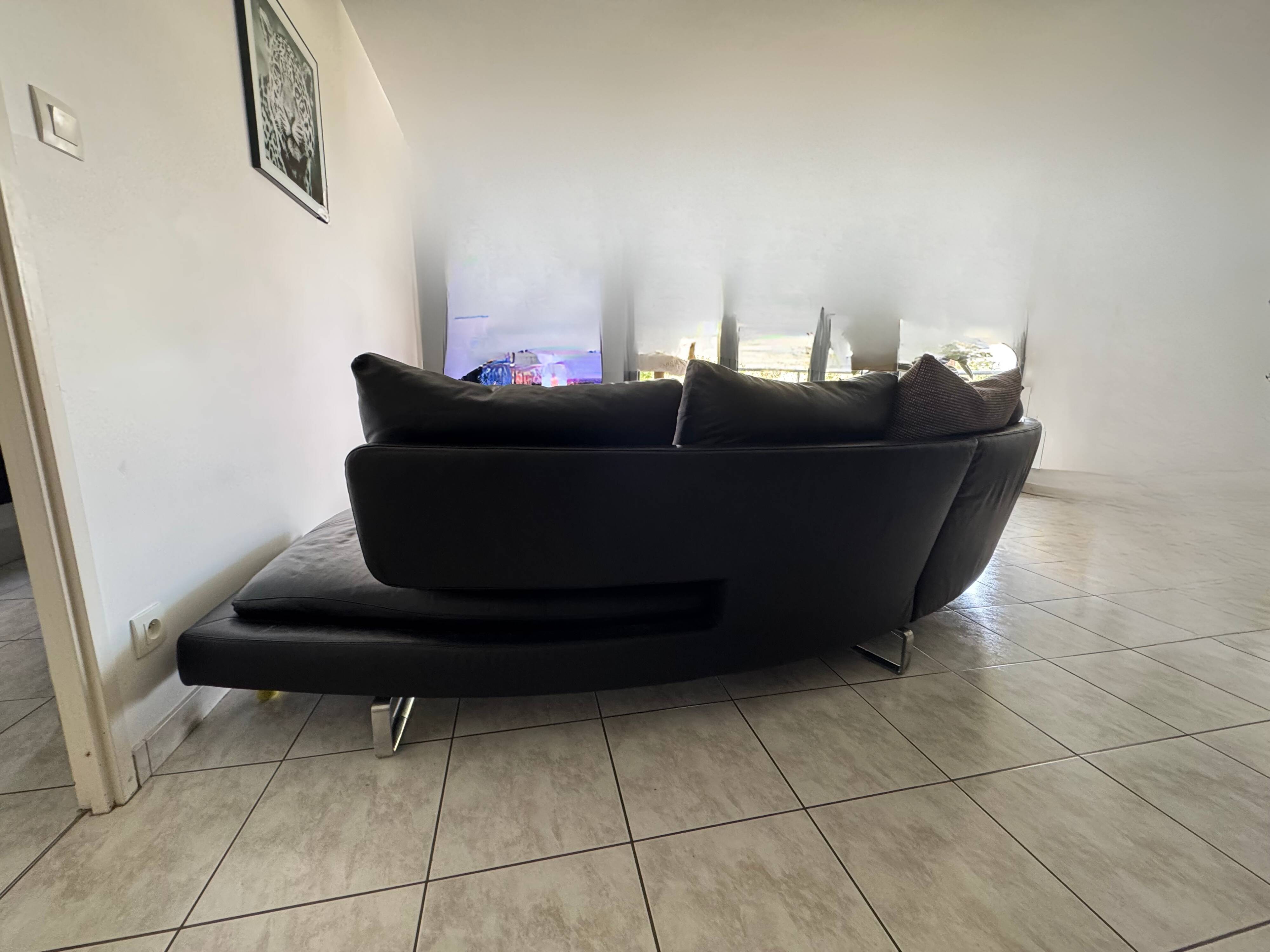 B&b Italia sofa Antonio Citterio Arne black leather