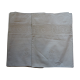 Pair of m monogrammed pillowcases