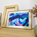 Peinture originale sous-verre «  Caché »
