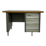 1950s industrial desk in metal and wood Remington Rand Fran