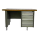 1950s industrial desk in metal and wood Remington Rand Fran