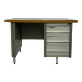 1950s industrial desk in metal and wood Remington Rand Fran