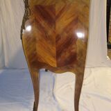 Comfortable curved Louis XVI style rosewood marquetry