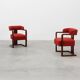 Fauteuils Art Déco rouges, Belgique vers 1920