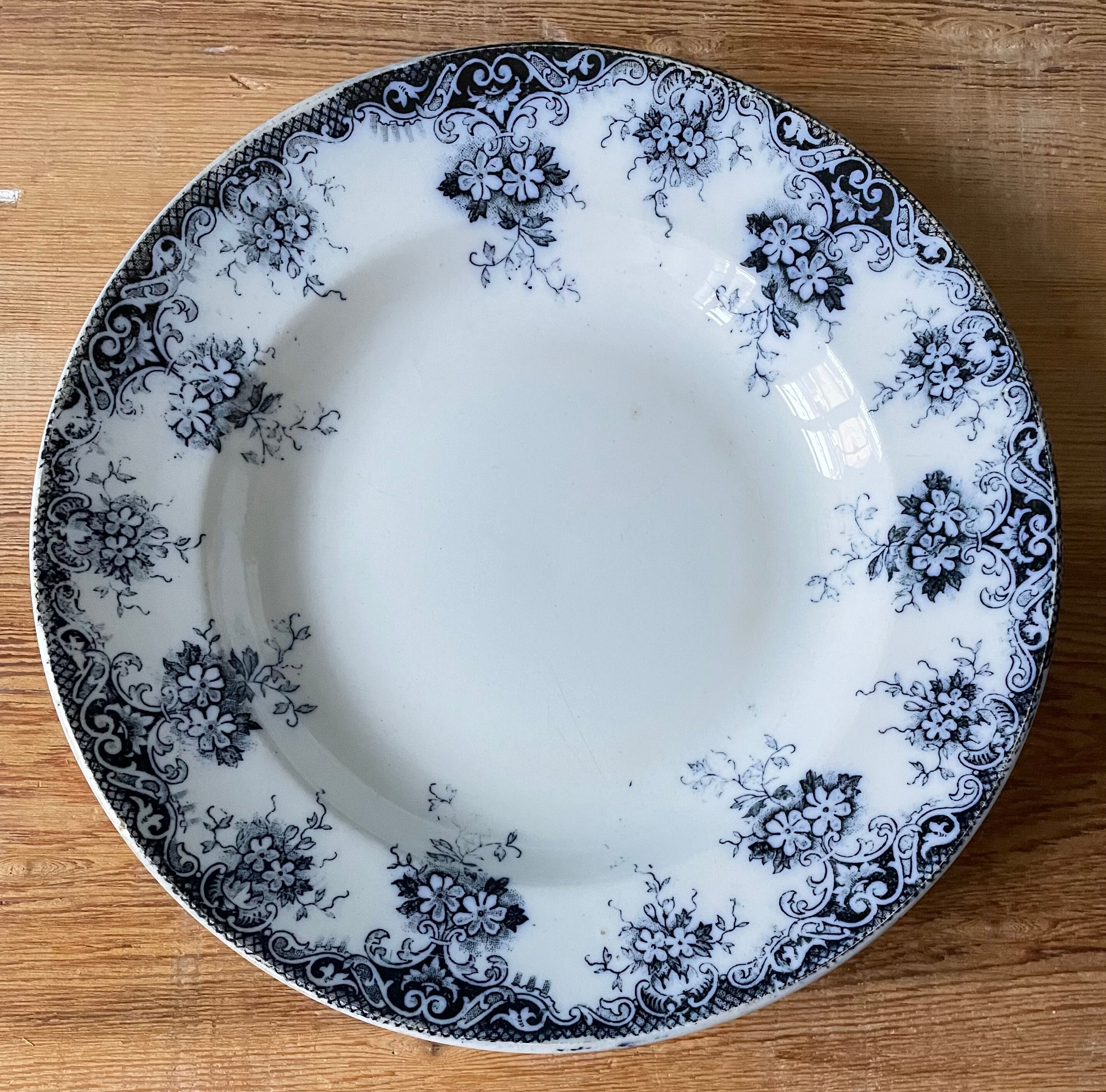 Set of 6 hollow plates Terre de Fer St Amand & Hamage