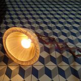 Vintage teak scissor wall light