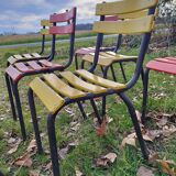 Vintage bistro metal chairs