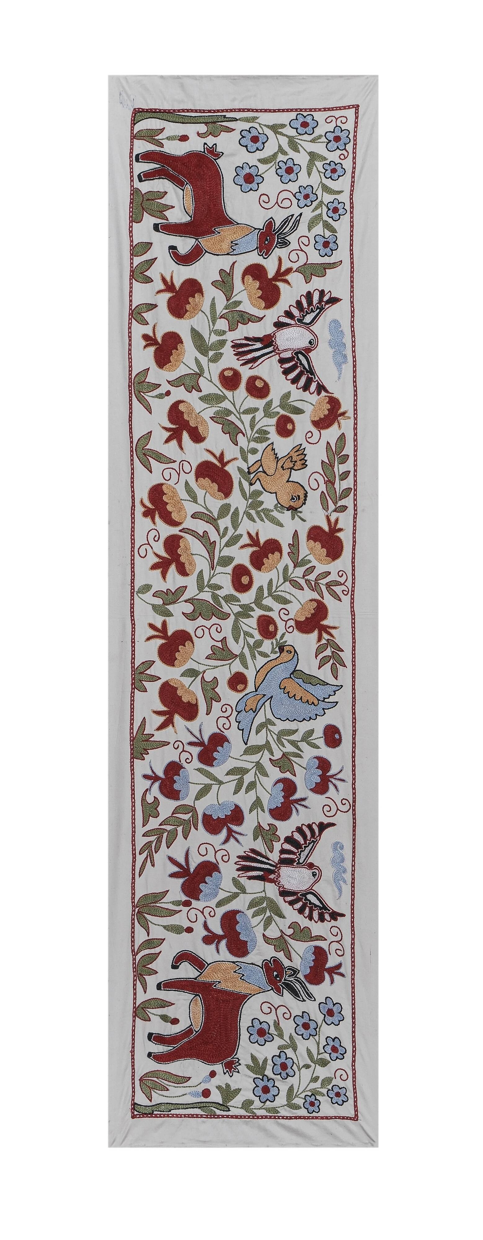 Hand knotted rug, vintage turkish rug 51x187 cm
