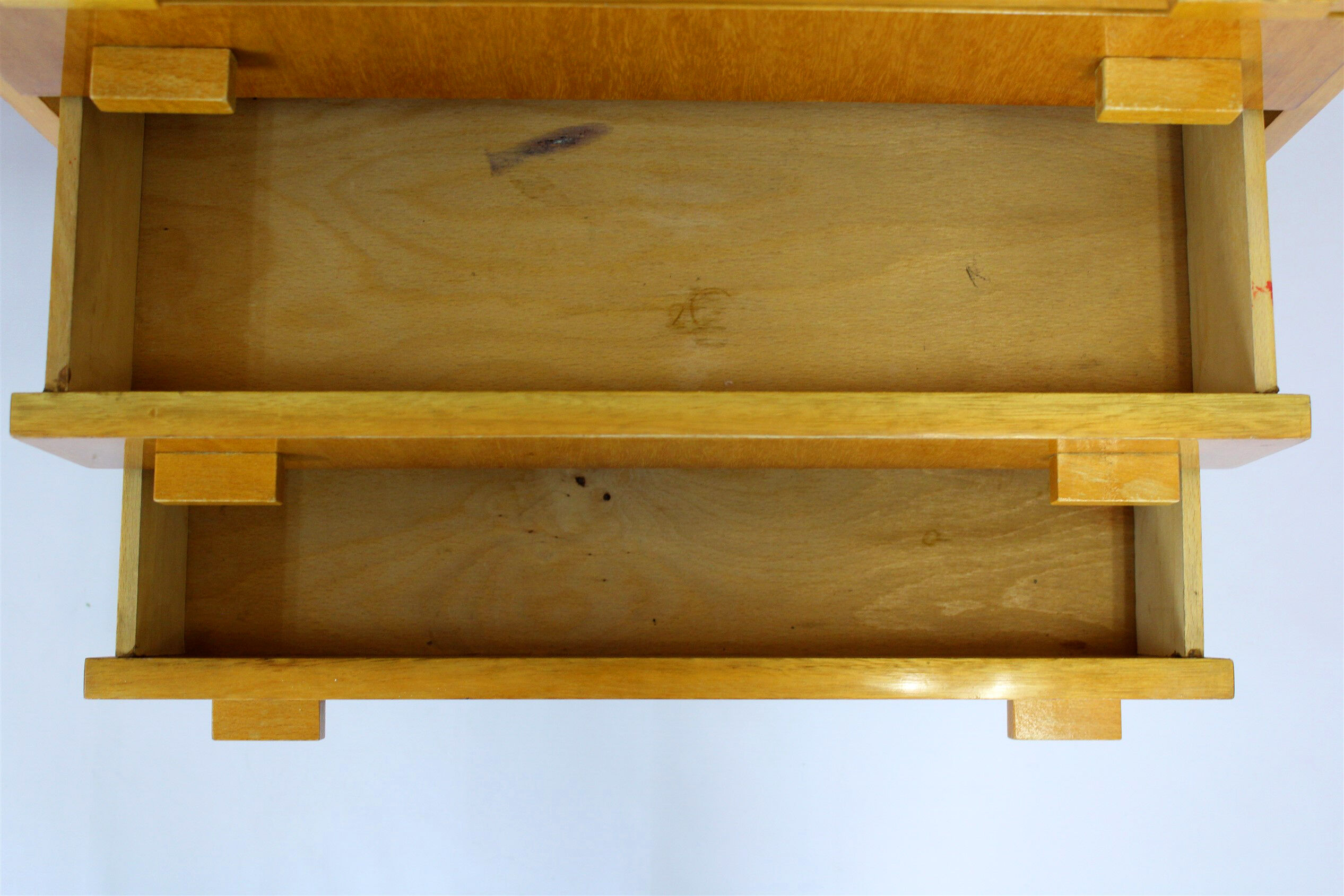 Vintage Nightstands with White Glass Tops, 1970s, Set of 2