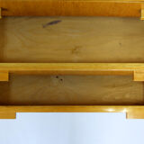 Vintage Nightstands with White Glass Tops, 1970s, Set of 2