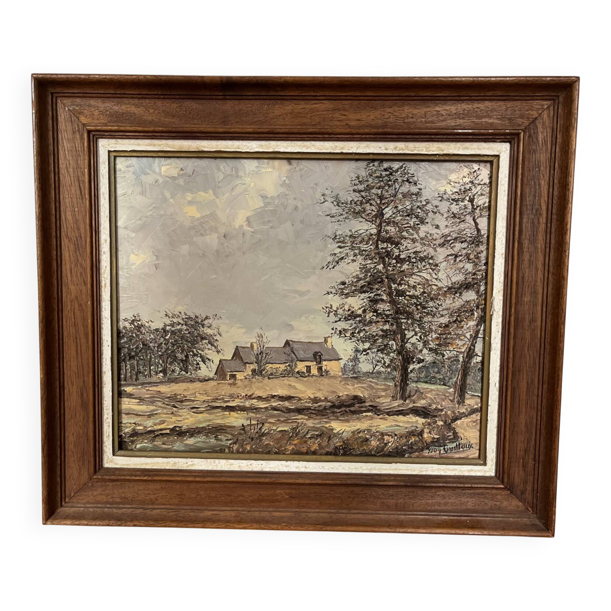 Tableau : Huile sur toile - paysage breton
