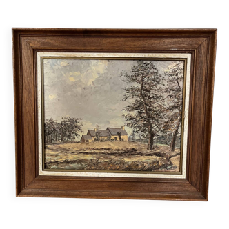 Tableau : Huile sur toile - paysage breton